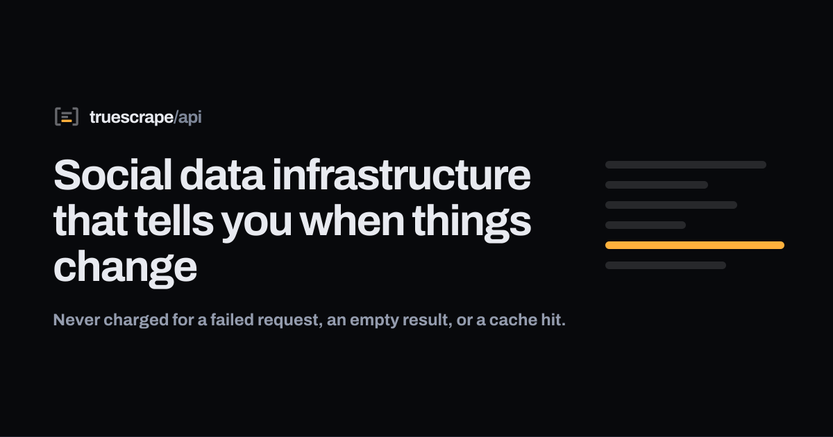 TikTok API — 28 endpoints for public data, no login · TrueScrape
